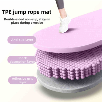 TPE mat na skákanie cez šnúru, hrúbka 6 mm, tlmiaci, protišmykový, geometrický vzor
