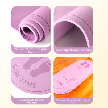 TPE mat na skákanie cez šnúru, hrúbka 6 mm, tlmiaci, protišmykový, geometrický vzor