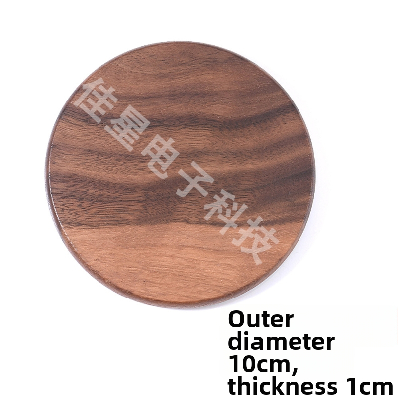 Drevený podtácek s gravírovaním loga, kruhový, moderný minimalistický štýl, biologicky rozložiteľný