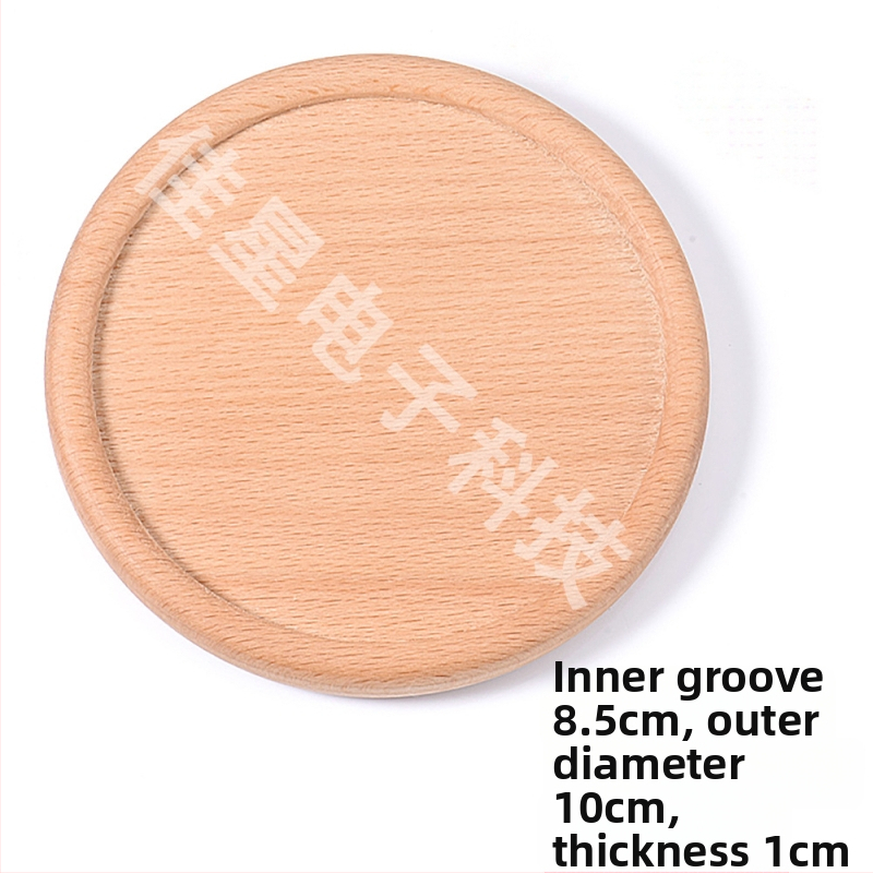 Drevený podtácek s gravírovaním loga, kruhový, moderný minimalistický štýl, biologicky rozložiteľný