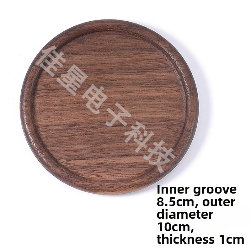 Drevený podtácek s gravírovaním loga, kruhový, moderný minimalistický štýl, biologicky rozložiteľný