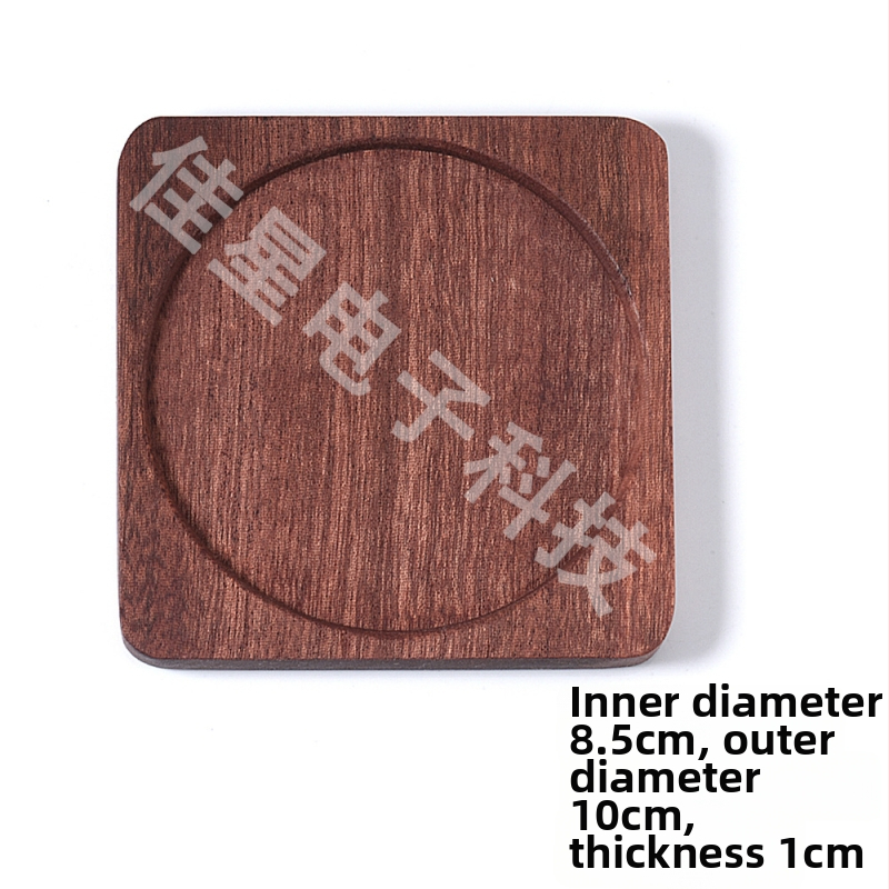 Drevený podtácek s gravírovaním loga, kruhový, moderný minimalistický štýl, biologicky rozložiteľný
