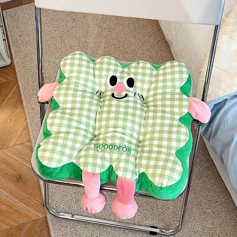 Okrugli plišani jastuk za ured i dom – PP pamuk punjenje; uzorci: pruge, geometrijski, slatke životinje