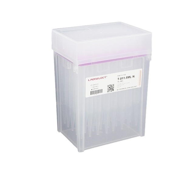 Pipetové špičky LABSELECT T-011-5ML-N/W, balené v krabičke; Výrobca Nantong Yuncheng Experimental Equipment Co., Ltd.; Značka Selection; Model T-011-5ML-N/W
