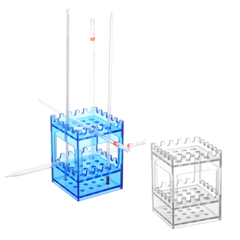 Držiak na pipety, štvorcový akryl Plexiglas, štvorstranný stojan na pipety a držiak teplomera
