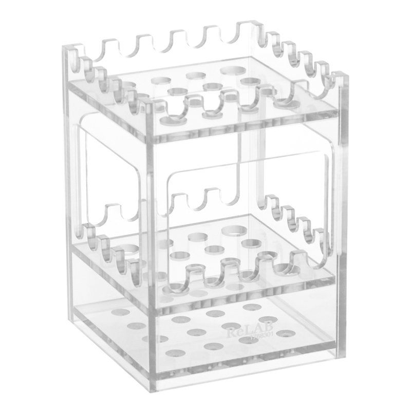 Držiak na pipety, štvorcový akryl Plexiglas, štvorstranný stojan na pipety a držiak teplomera