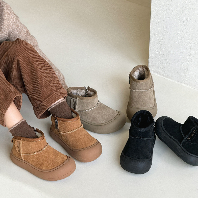 Detské snehové čižmy | vodotesné, protišmykové, teplé (Vrchná časť: syntetická koža, Podrážka: guma)