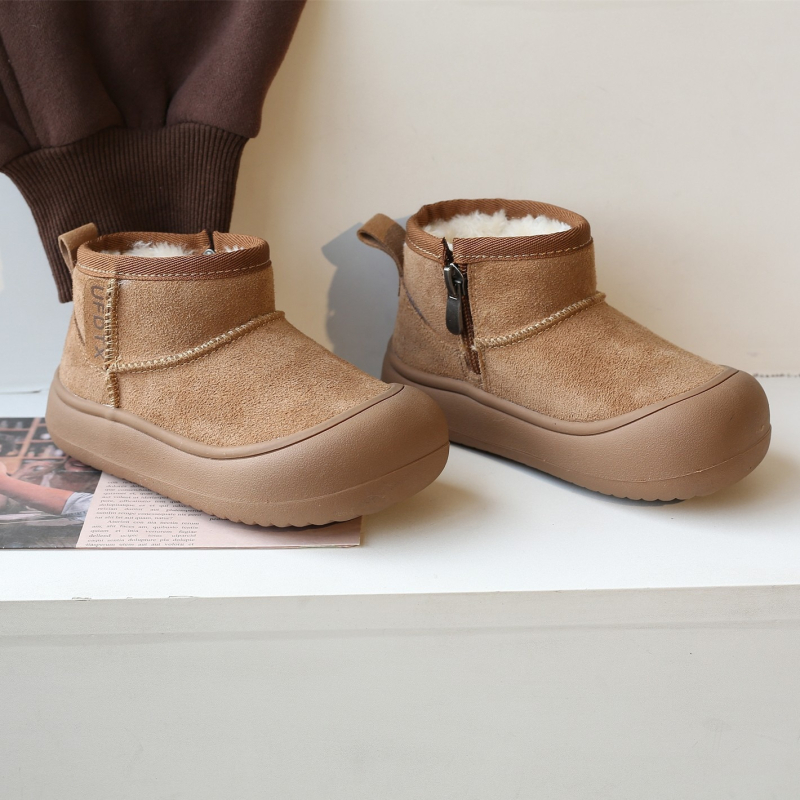 Detské snehové čižmy | vodotesné, protišmykové, teplé (Vrchná časť: syntetická koža, Podrážka: guma)