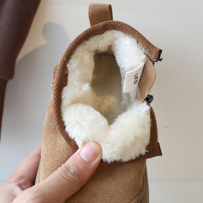 Detské snehové čižmy | vodotesné, protišmykové, teplé (Vrchná časť: syntetická koža, Podrážka: guma)