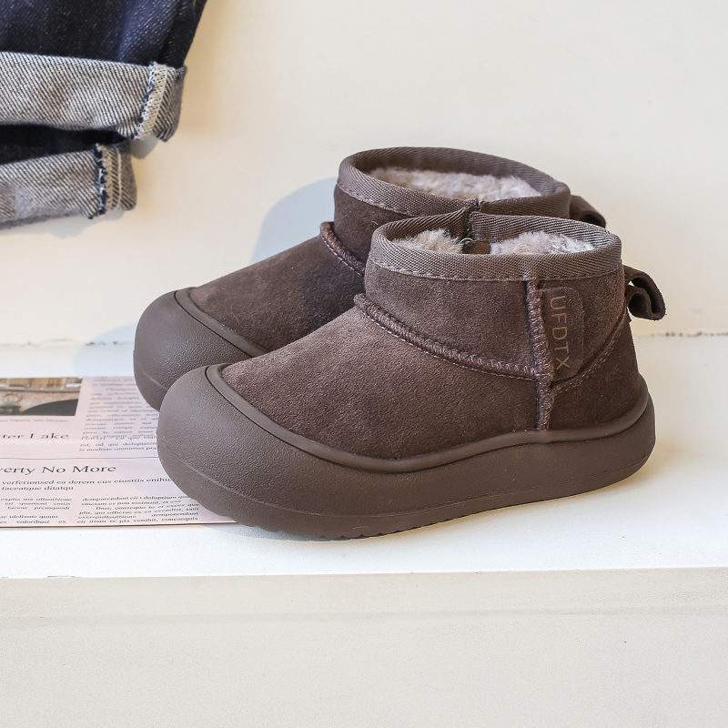 Detské snehové čižmy | vodotesné, protišmykové, teplé (Vrchná časť: syntetická koža, Podrážka: guma)