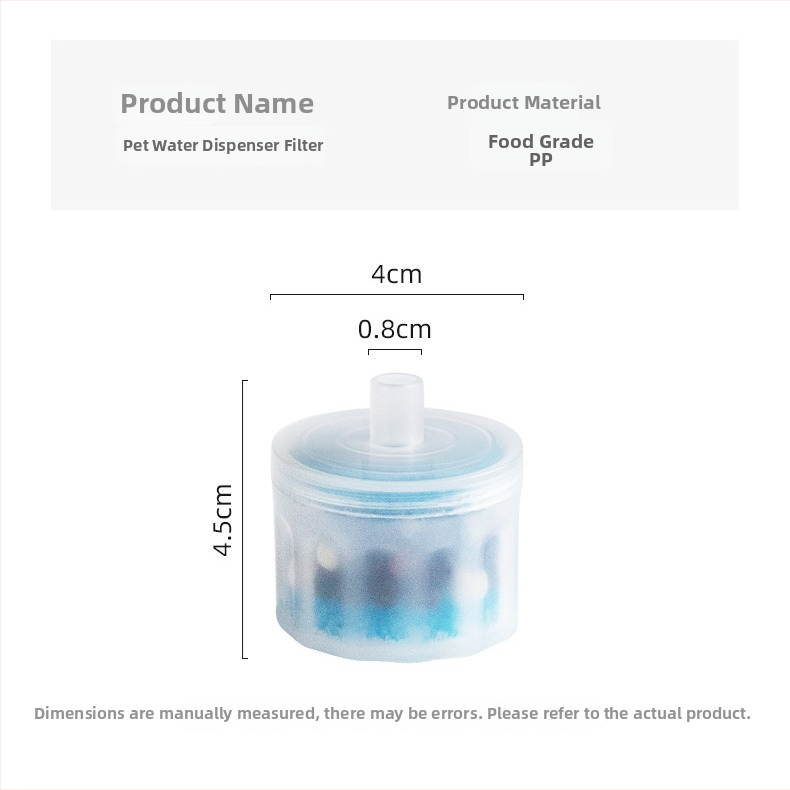 Noņemams filtrs dzirdināšanas ierīcei mājdzīvniekiem, piemērots suņiem un kaķiem