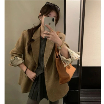 Dámsky western saka - polo golier, bez rukávov, Chenille tkanina s elastanom <30%, jar 2025, inšpirované kórejským štýlom