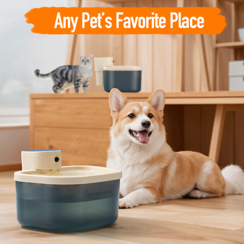 Go far CD01 Automatický vodný fontán pre domáce zvieratá s plynulým prítokom vody, bezdrôtové ovládanie, odnímateľný dizajn, ovládanie cez aplikáciu.