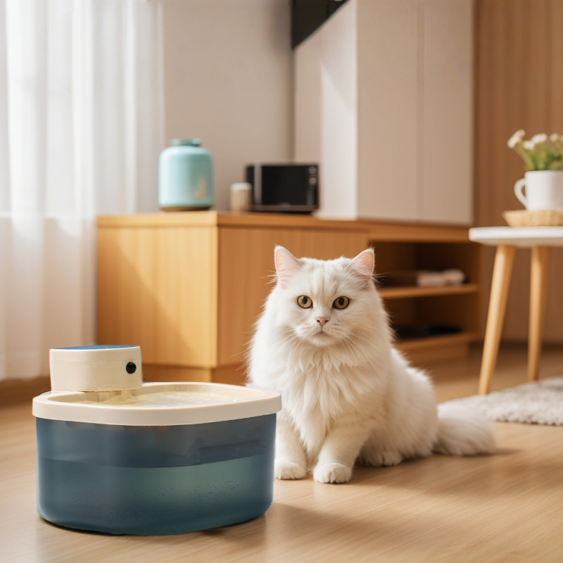 Go far CD01 Automatický vodný fontán pre domáce zvieratá s plynulým prítokom vody, bezdrôtové ovládanie, odnímateľný dizajn, ovládanie cez aplikáciu.