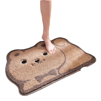 Dverový koberec do kúpeľne a spálne, s motívom kresleného seriálu, z vlákna vlna/kashmír, prateľný v práčke, moderný minimalistický štýl