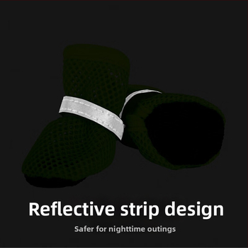 Textilné topánky pre domáce zvieratá — letné sieťové topánky pre mačky a psy, značka Aite Chong, mäkké podrážky, ktoré nevypadnú z nohy