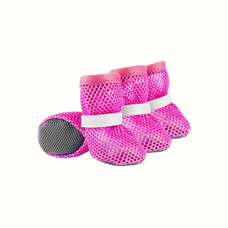 Textilné topánky pre domáce zvieratá — letné sieťové topánky pre mačky a psy, značka Aite Chong, mäkké podrážky, ktoré nevypadnú z nohy