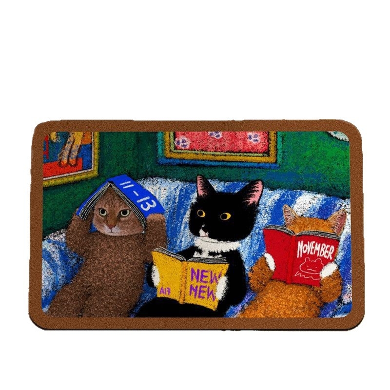 Kúpeľňová protišmyková rohož, oválny tvar, silicone algae mud, vstrebávajúca vodu, prateľná, s potlačou dizajnov (hviezdna obloha, abstrakt, kreslené, rastliny, zvieratá)