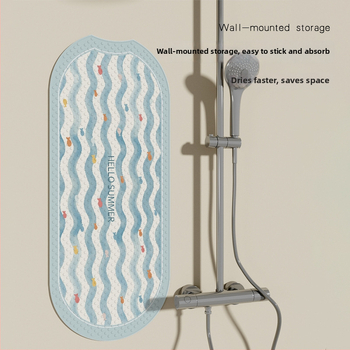 Protiskluzová podložka do vane – štvorcová PVC rohož do kúpeľne s karikatúrnym vzorom, moderný minimalistický štýl, umývateľný.