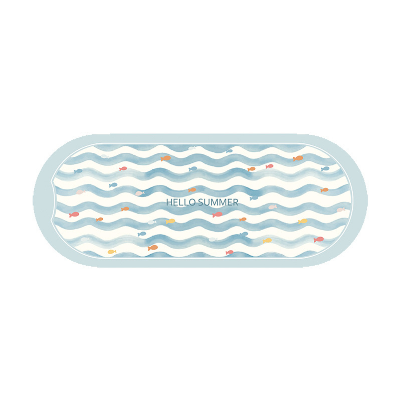 Protiskluzová podložka do vane – štvorcová PVC rohož do kúpeľne s karikatúrnym vzorom, moderný minimalistický štýl, umývateľný.