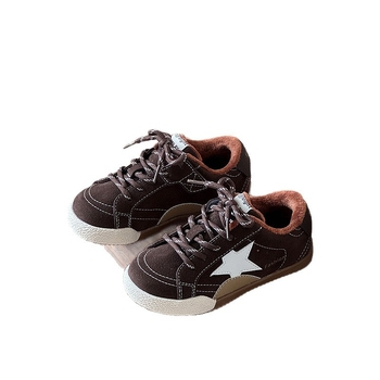 Detské tenisky s hrubou podrážkou, hviezdny vzor, vršok z umelej kože, podrážka z plastu, zapínanie na Velcro