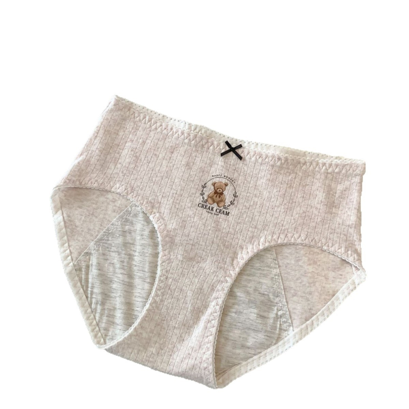 Ženske gaćice od pamuka sa srednjim strukom, prozračna pletena tkanina, 60-nitna tkanina, udio pamuka 90–95%, podstava prepona 100% pamuk