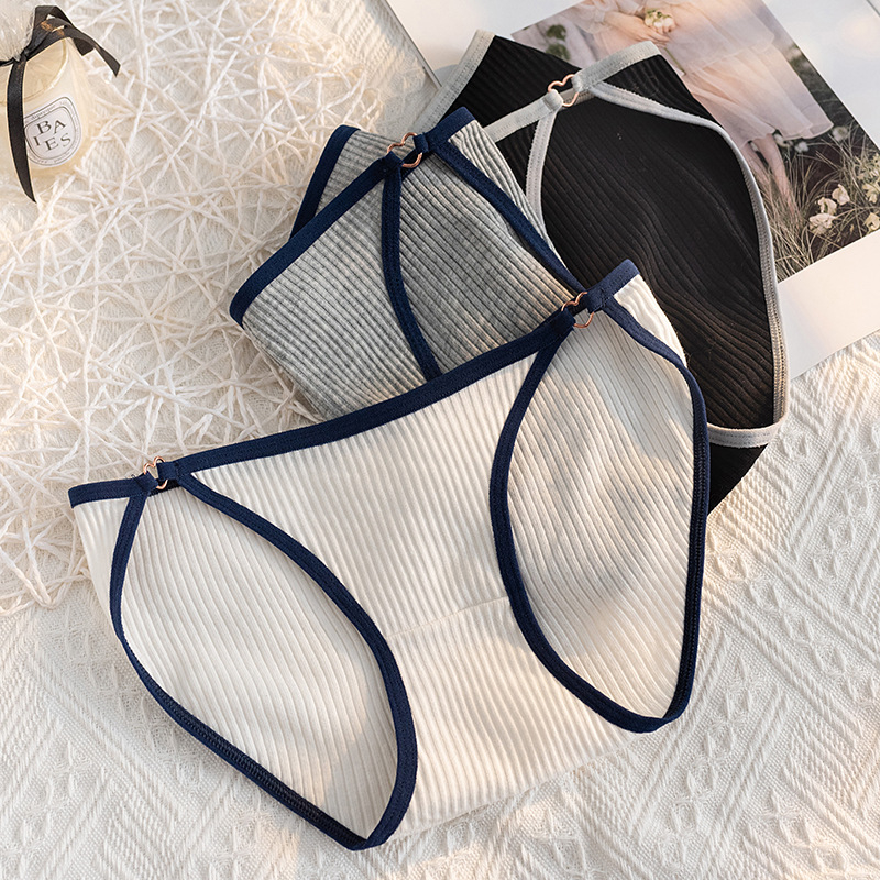 Ženske gaćice od pamuka, niski pojas, ribana tkanina, podstava od pamuka 90-95%