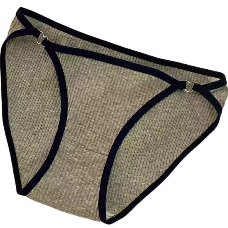 Ženske gaćice od pamuka, niski pojas, ribana tkanina, podstava od pamuka 90-95%