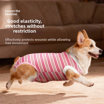 Sterilizačný oblek pre malé psy – priedušný polyester, unisex, pooperačné nohavice proti olizovaniu