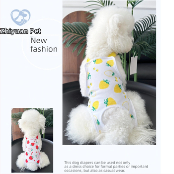 Aite Pet fyziologické nohavice pre fenku – polyester, štýl princezná, Medium Strawberry Physiological Pants