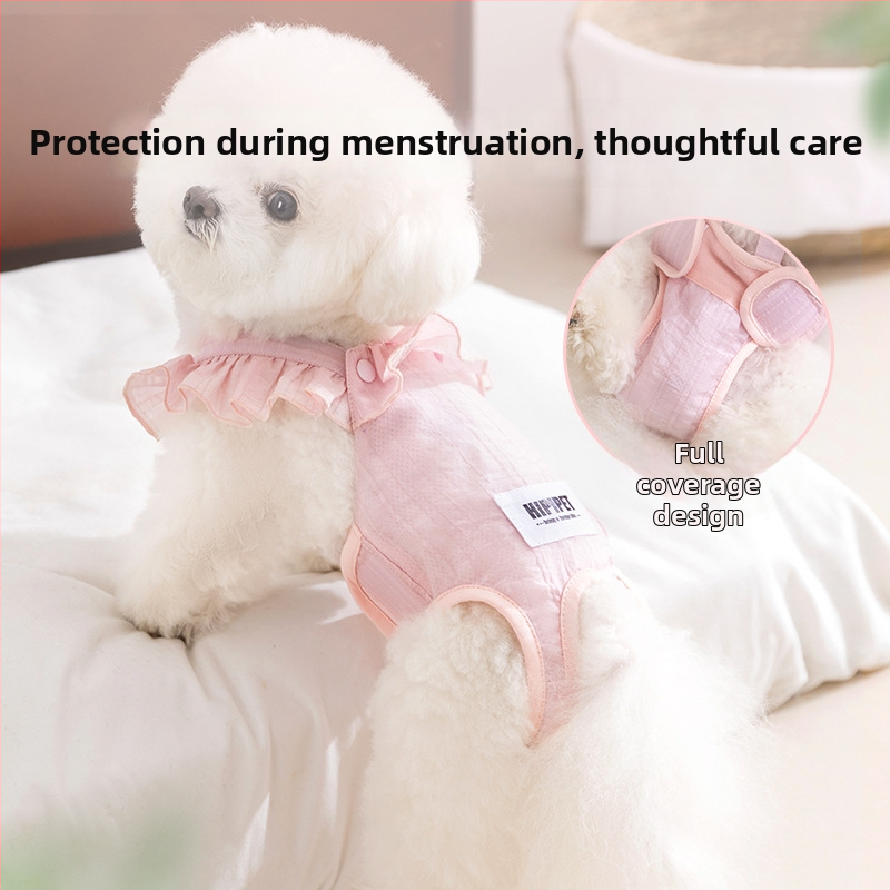 Suņa menstruācijas bikses - svītrainā žakarda materiāls, stils Princess, zīmols Sour bear