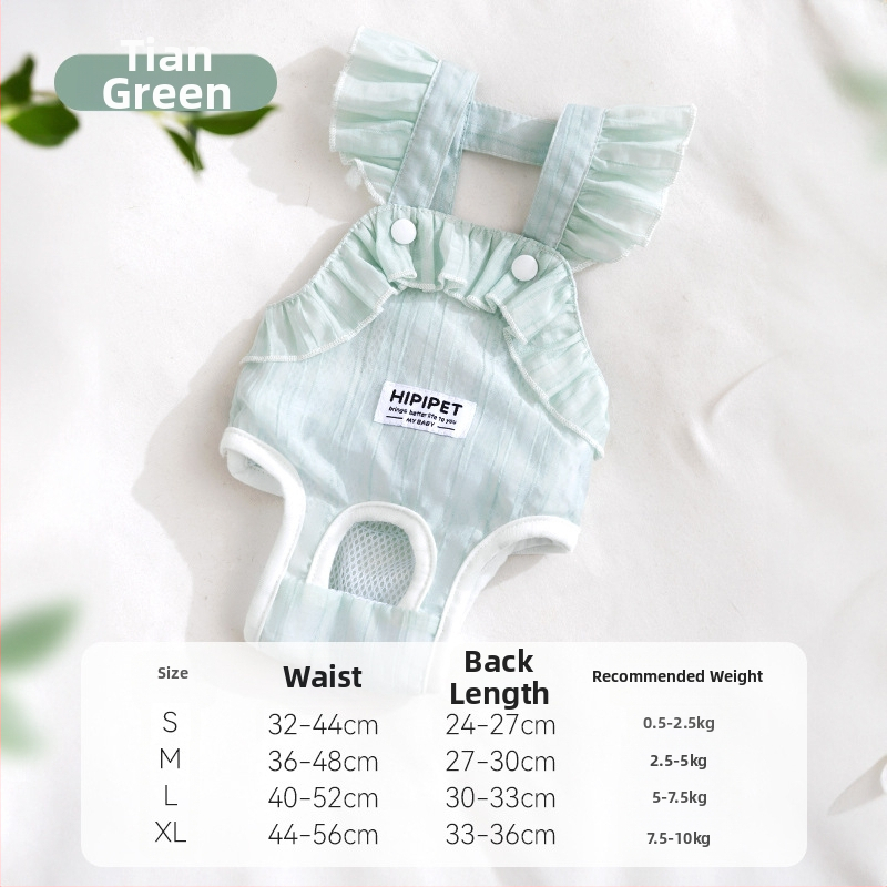 Psie menštruačné nohavice - pruhovaný žakard, štýl Princess, značka Sour bear