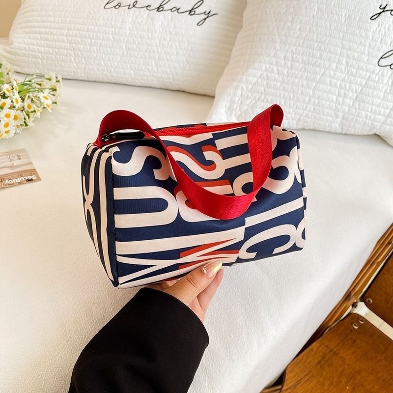 Bucket torba, najlon, s zatvaračem na zipu, unisex stil, horizontalni kvadratni oblik