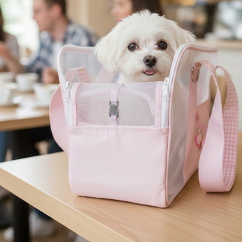 Taška na domáce zvieratá na výlety, PU materiál, PINCOOL značka, vzor jednoduchá krajka, stredne mäkká