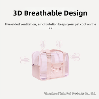 Taška na domáce zvieratá na výlety, PU materiál, PINCOOL značka, vzor jednoduchá krajka, stredne mäkká