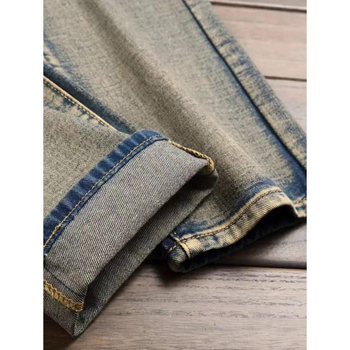 Farmernadrág egyenes szabású, laza fazon, vintage mosott, kopott részletek, fleece bélés