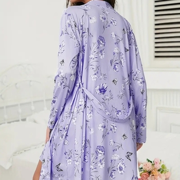 Spavaći set s naramenicama – europsko-američki stil, poliester, dugi rukavi, kratke hlače, bez ovratnika, 3-dijelni