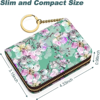 PU kožený peňaženkový puzdro na karty, štýl zrelá žena, na domáce uloženie