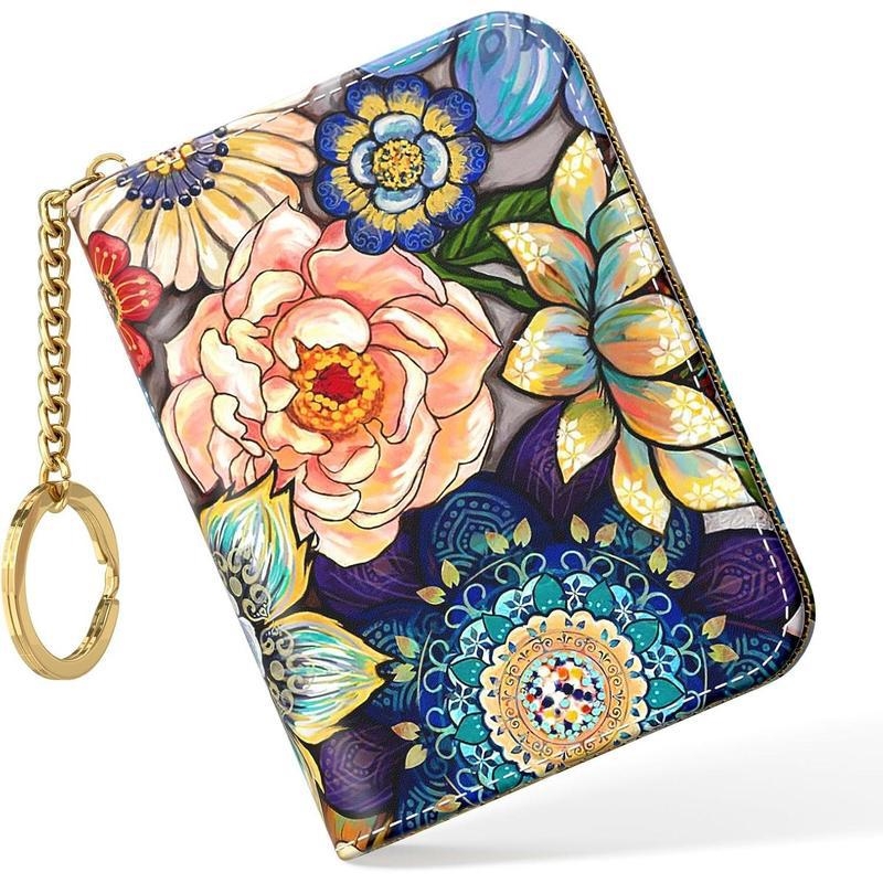 PU kožený peňaženkový puzdro na karty, štýl zrelá žena, na domáce uloženie