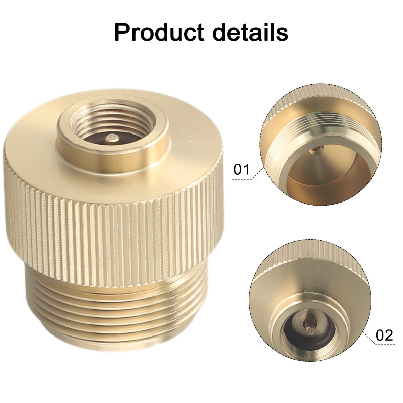 Gaoxin gāzes tvertnes adapters Propāna/MAPP gāzes pistoles lietošanai kempingā – vītņots savienojums, vēja izturīgs