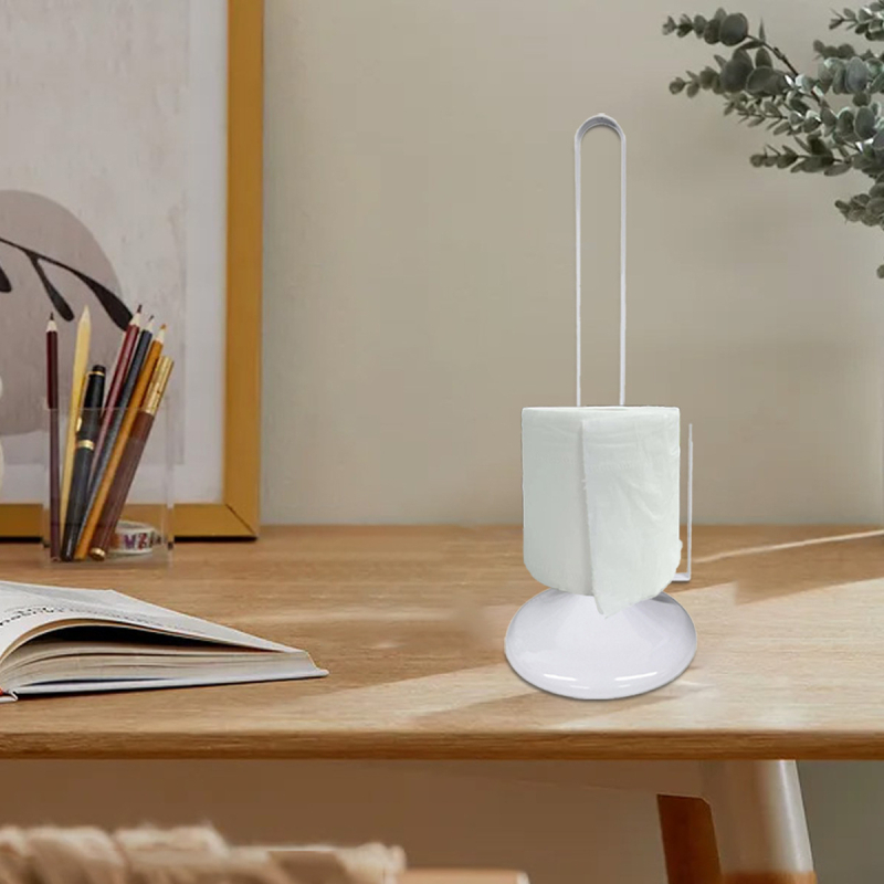 Stolni držač za kuhinjsku rolu od nehrđajućeg čelika, dvije etaže, sklopni, bez bušenja, višestruka namjena