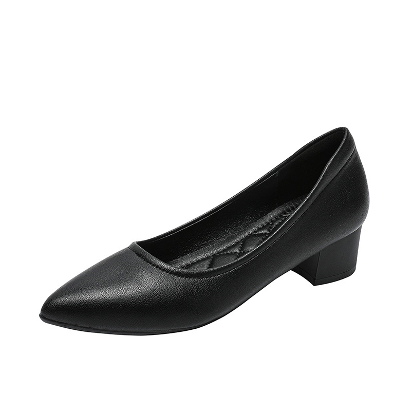 Ženské pohodlné denné slip-on topánky, špičatý nos, mikrovláknový vršok, gumová podrážka, 3–5 cm hrubý podpätok