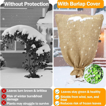 Sáčok na sadenie z ľanu s ochranou proti mrazu a šnúrkou, model BD1018988241