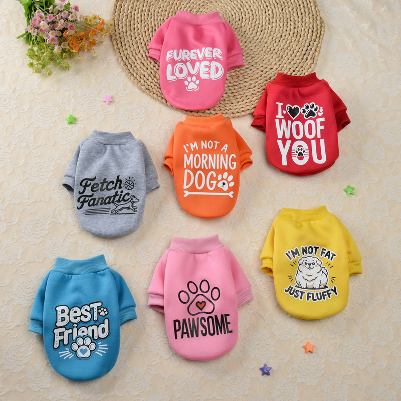 Mikina pre domáce zvieratá, karikatúrny štýl, polyester materiál, značka Pampering, pôvod Hunan