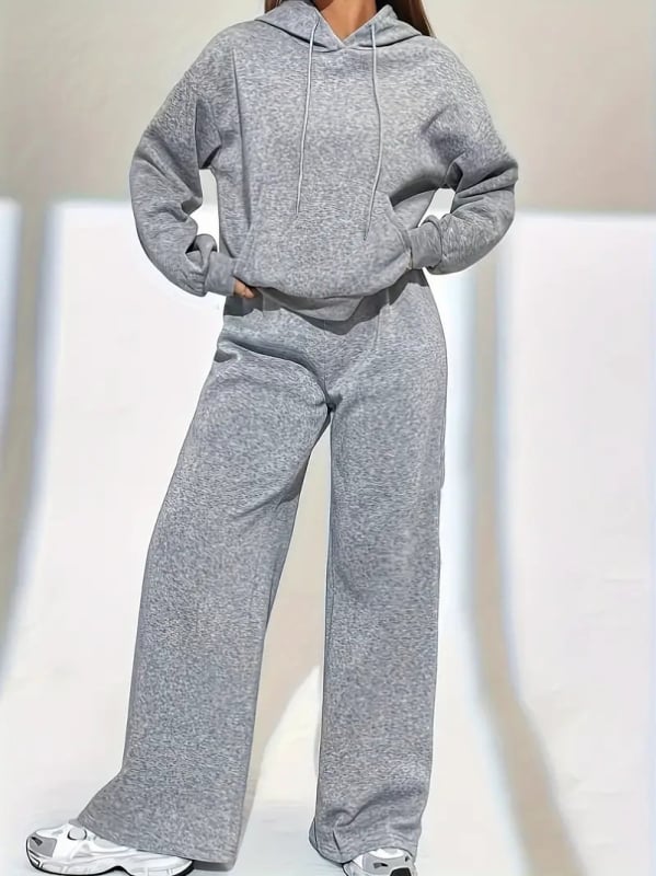 Dámsky dvojdielny set s kapucňou, s dlhými rukávmi a dlhými nohami, polyester ≥95%, mestský štýl