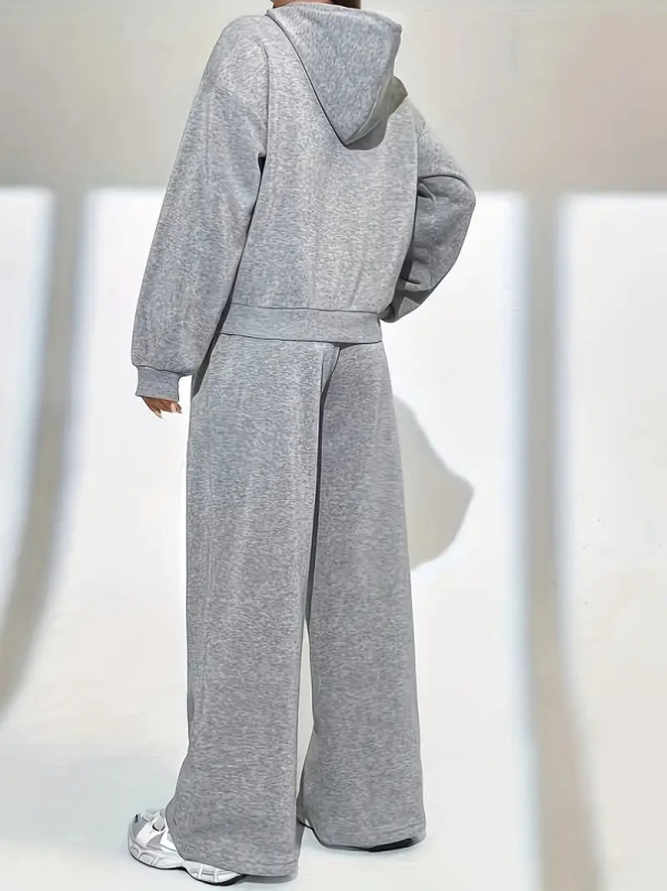 Dámsky dvojdielny set s kapucňou, s dlhými rukávmi a dlhými nohami, polyester ≥95%, mestský štýl