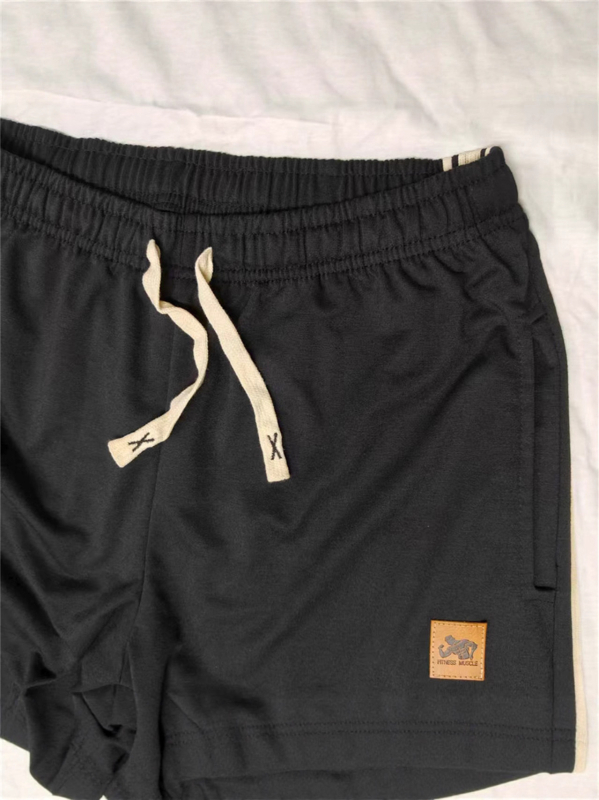 Pánske športové nohavice - rovný strih, pruhované, pre všetky ročné obdobia, šnúrkové zapínanie, stredná pás (rovný strih, pruhované, pre všetky ročné obdobia, šnúrkové zapínanie, stredná pás)