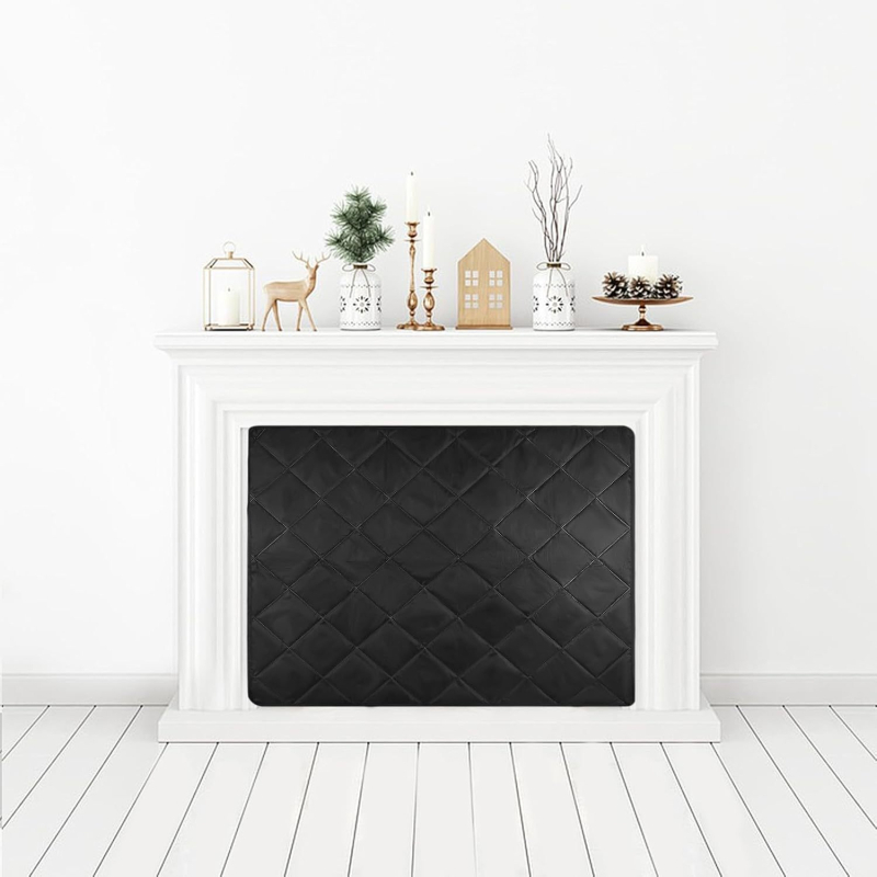 Magnetické krytie na krb zo textilu, jednofarebná, európsko-americký štýl, magnetická záves na dvere