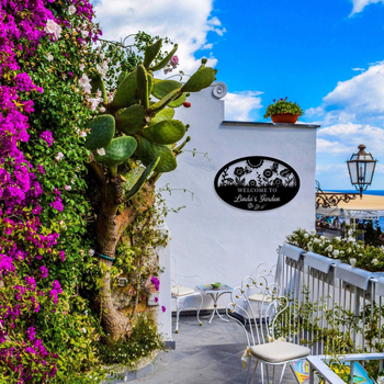 Nerđajući čelik – zidna umjetnost, lasersko rezanje, oblik biljke, motiv krajinskog cvijeća, prilagodljivo