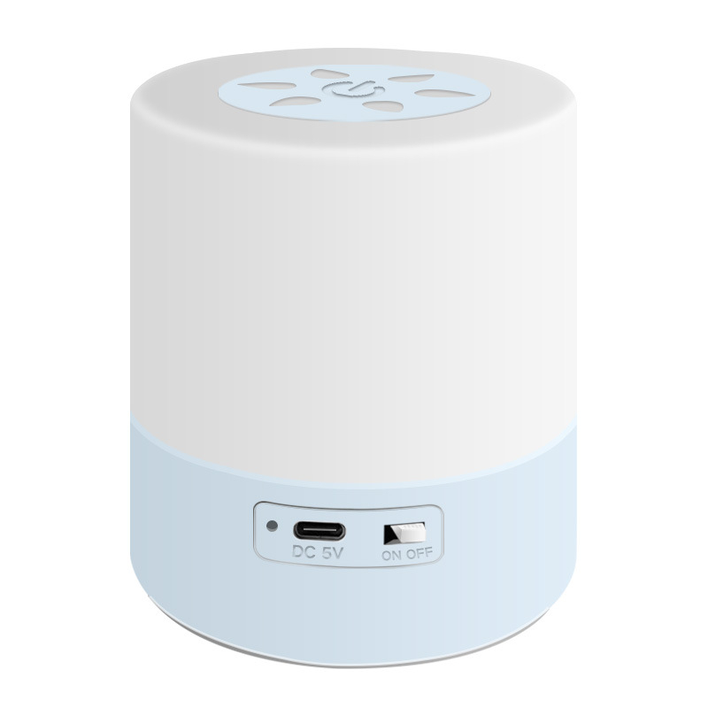 Nabíjateľná stolná nočná lampička s dotykovým vypínačom, geometrické plastové tienidlo, ambientné osvetlenie